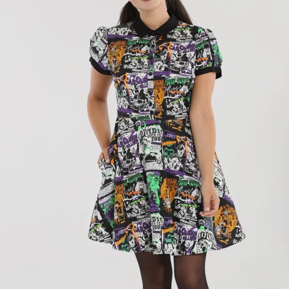 Hell bunny BE AFRAID MINI DRESS small - Picture 5 of 5